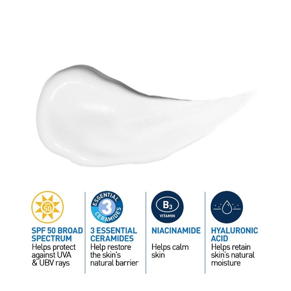 🆕 NIB CeraVe AM Facial Moisturizing Lotion SPF 50 - 3 FL OZ - Picture 2 of 15